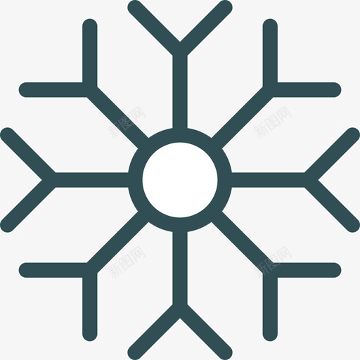 雪花16号天气线形颜色图标svg_新图网 https://ixintu.com 16号天气 线形颜色 雪花
