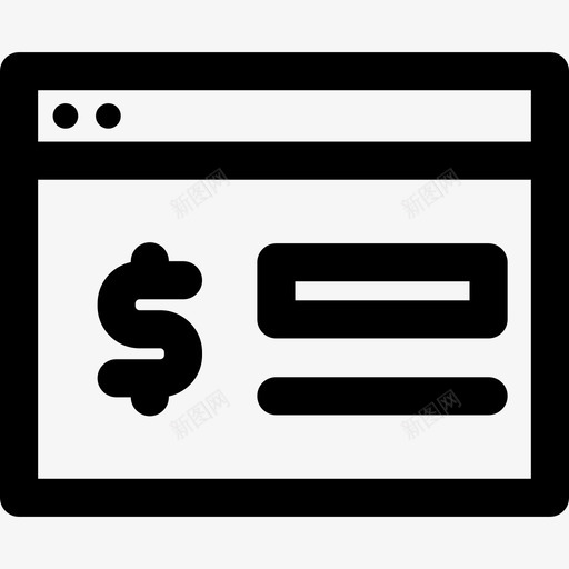 浏览器银行和金融4线性图标svg_新图网 https://ixintu.com 浏览器 线性 银行和金融4