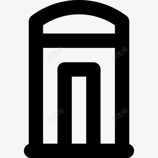 电话亭城市环境线性图标svg_新图网 https://ixintu.com 城市环境 电话亭 线性