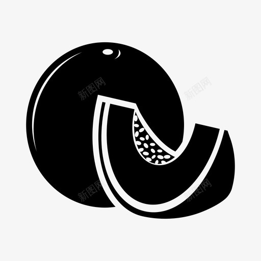 哈密瓜食物水果图标svg_新图网 https://ixintu.com 哈密瓜 水果 食物