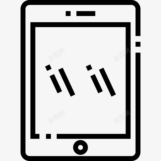 触摸屏通信和媒体5线性图标svg_新图网 https://ixintu.com 线性 触摸屏 通信和媒体5