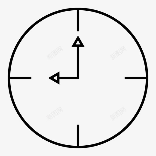 钟九时间图标svg_新图网 https://ixintu.com 九 学校 手表 时间 计时器 钟