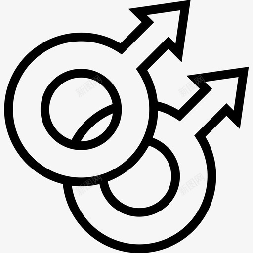 火星形状线形图标svg_新图网 https://ixintu.com 形状 火星 线形