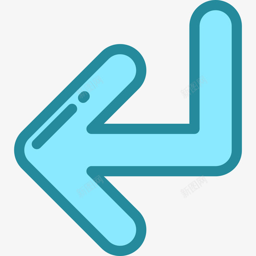 左转箭头4线颜色图标svg_新图网 https://ixintu.com 左转 箭头4 线颜色