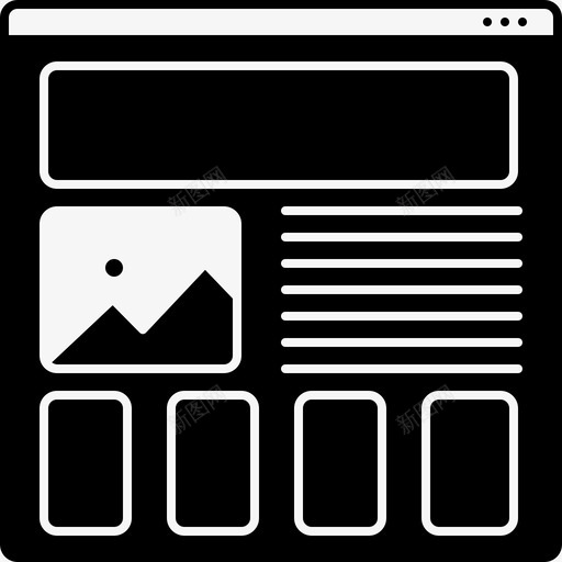 线框原型可用性图标svg_新图网 https://ixintu.com 可用性 线框原型 设计