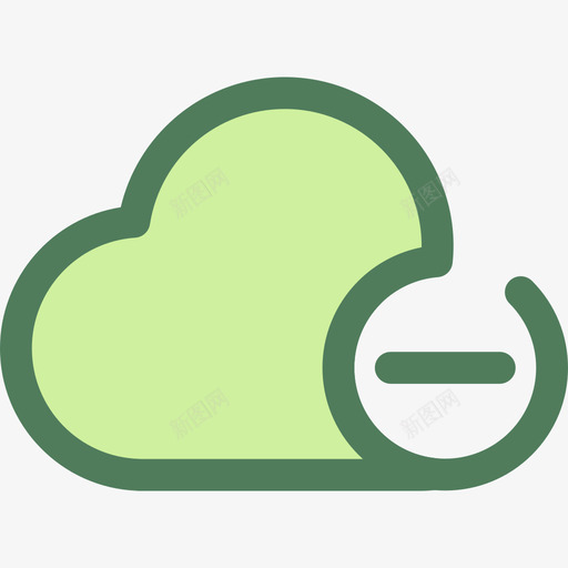 云计算web按钮4verde图标svg_新图网 https://ixintu.com verde web按钮4 云计算