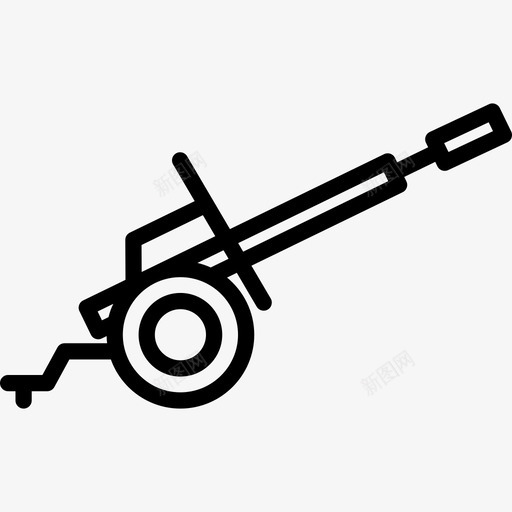 大炮武器3直线型图标svg_新图网 https://ixintu.com 大炮 武器3 直线型