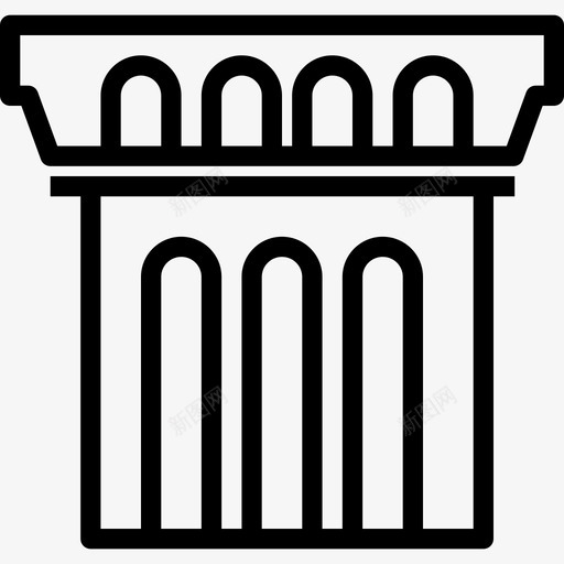 柱建筑汇编线性图标svg_新图网 https://ixintu.com 建筑汇编 柱 线性