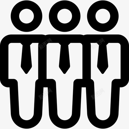 团队合作商务和办公室7直线型图标svg_新图网 https://ixintu.com 商务和办公室7 团队合作 直线型