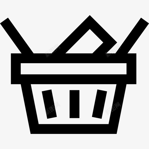 购物篮黑色星期五9直线型图标svg_新图网 https://ixintu.com 直线型 购物篮 黑色星期五9