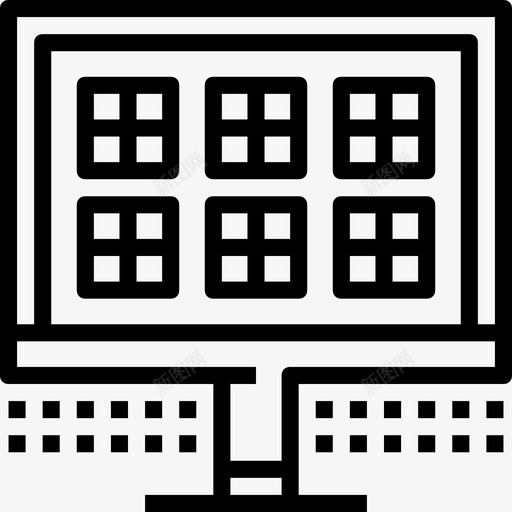 太阳能能源动力与生态线性图标svg_新图网 https://ixintu.com 太阳能 线性 能源动力与生态