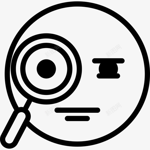 多疑表情直率图标svg_新图网 https://ixintu.com 多疑 直率 表情