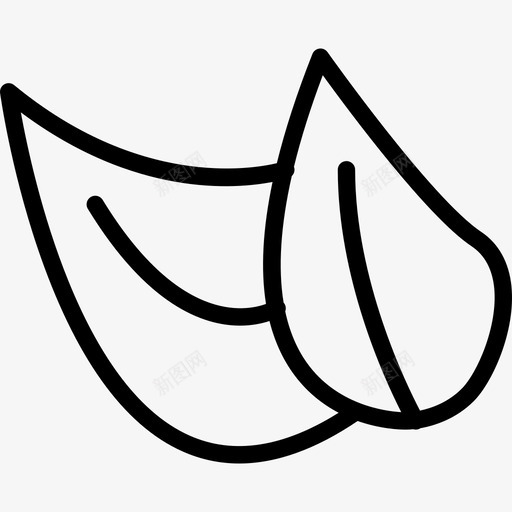 叶自然3线状图标svg_新图网 https://ixintu.com 叶 线状 自然3