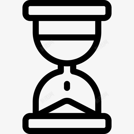 沙漏教育元素4线性图标svg_新图网 https://ixintu.com 教育元素4 沙漏 线性