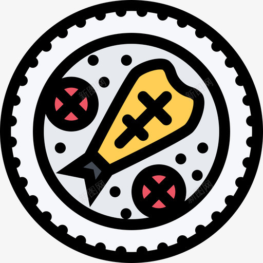 鱼厨房14彩色图标svg_新图网 https://ixintu.com 厨房14 彩色 鱼