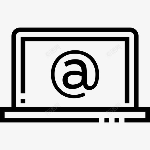 开放式笔记本电脑通信和媒体5线性图标svg_新图网 https://ixintu.com 开放式笔记本电脑 线性 通信和媒体5