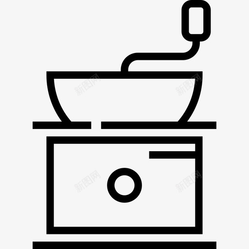 咖啡研磨机食品7线性图标svg_新图网 https://ixintu.com 咖啡研磨机 线性 食品7