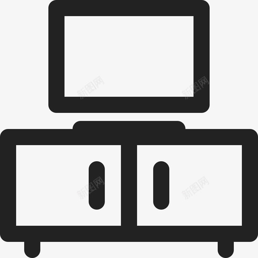 电视柜家具家居图标svg_新图网 https://ixintu.com 室内 家具 家居 电视柜
