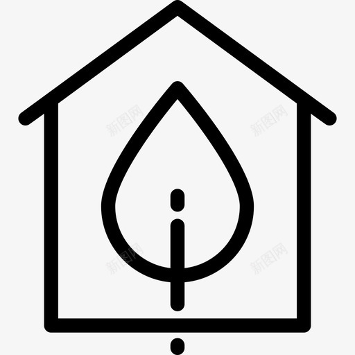 生态住宅生态元素2线性图标svg_新图网 https://ixintu.com 生态住宅 生态元素2 线性