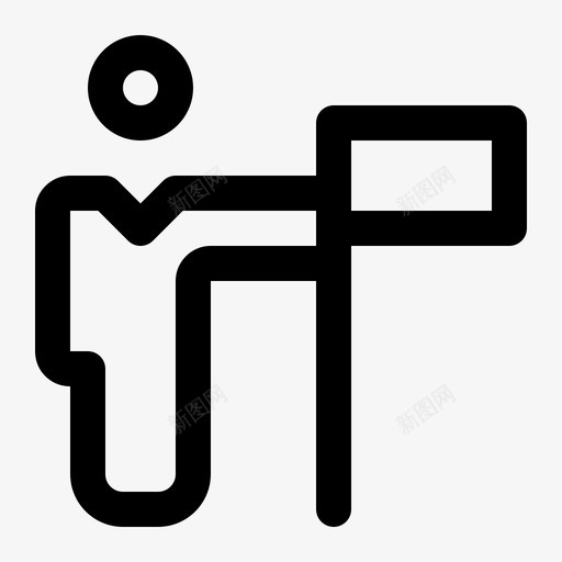 目标概念旗帜图标svg_新图网 https://ixintu.com 业务和财务线图标集 人 地标 控股 旗帜 概念 目标