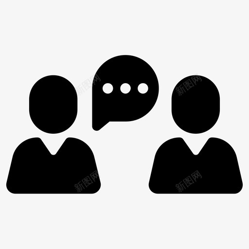 会议对话留言图标svg_新图网 https://ixintu.com 会议 分享 对话 留言 留言聊天评论泡泡讲话说话交谈 聊天