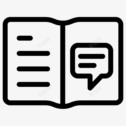 页面议程书籍图标svg_新图网 https://ixintu.com 书籍 教育 笔记本 聊天 议程 页面