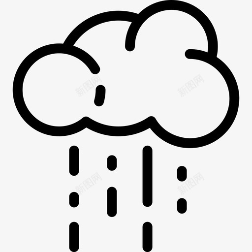 雨冒险和旅行直线图标svg_新图网 https://ixintu.com 冒险和旅行 直线 雨
