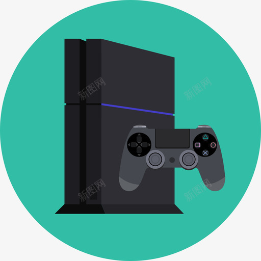 游戏机游戏2圆形平面图标svg_新图网 https://ixintu.com 圆形平面 游戏2 游戏机