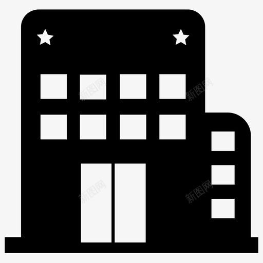 休息室酒店汽车旅馆图标svg_新图网 https://ixintu.com 休息室 出租屋 度假屋 汽车旅馆 海滩和露营雕文图标 酒店
