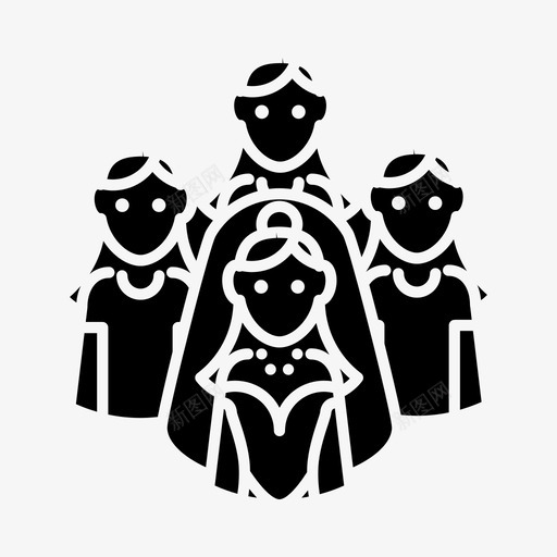 新娘家人朋友图标svg_新图网 https://ixintu.com 婚礼 婚礼铭文 家人 新娘 朋友