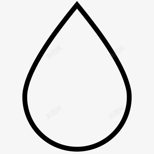 空水滴血水滴图标svg_新图网 https://ixintu.com 水滴 液体 空水滴 血