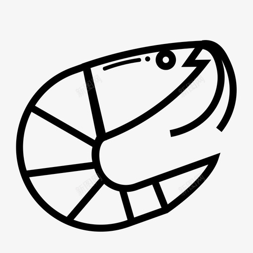虾动物食物图标svg_新图网 https://ixintu.com 动物 海 海鲜 虾 食物