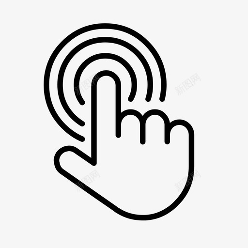 手按光标鼠标图标svg_新图网 https://ixintu.com 光标 手按 手按图标 鼠标