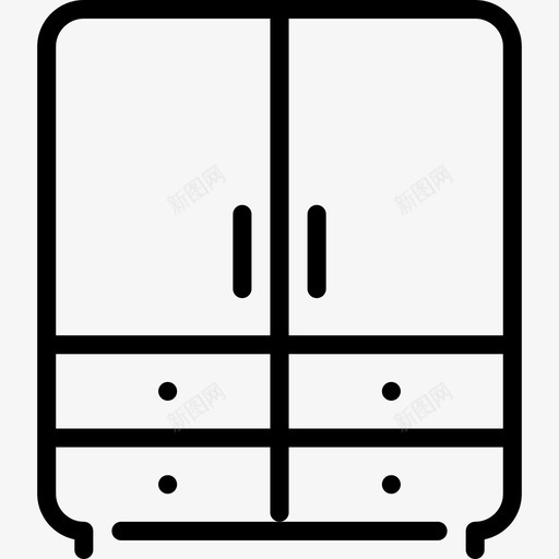 衣柜家具2线性图标svg_新图网 https://ixintu.com 家具2 线性 衣柜
