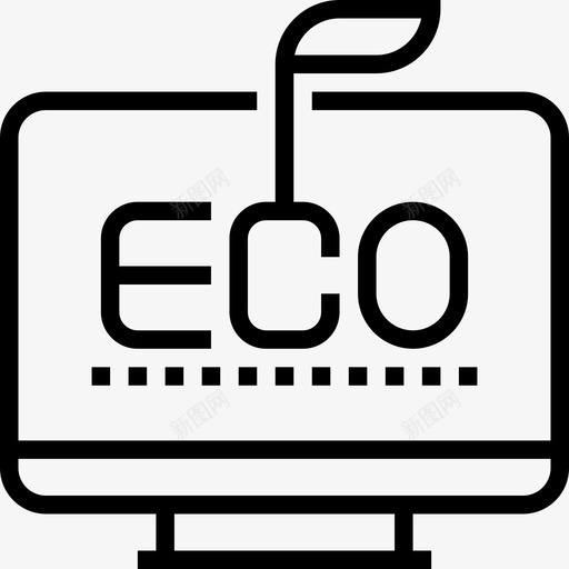 监测器生态学6线性图标svg_新图网 https://ixintu.com 生态学6 监测器 线性