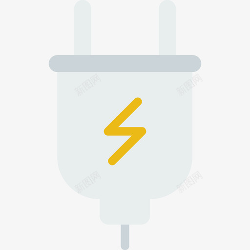 插头扁平结构图标svg_新图网 https://ixintu.com 扁平结构 插头