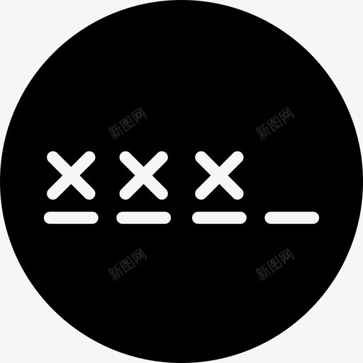 Pin码安全集合填充图标svg_新图网 https://ixintu.com Pin码 填充 安全集合