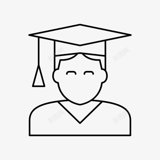 毕业生化身男人图标svg_新图网 https://ixintu.com 化身 学生 毕业生 用户 男人 职业