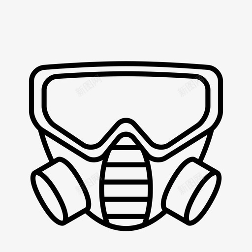 防毒面具警察特警队图标svg_新图网 https://ixintu.com fps大纲 特警队 警察 防毒面具