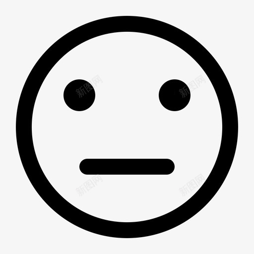 无表情表情表情中性困惑图标svg_新图网 https://ixintu.com 中性 困惑 扑克脸 无表情表情表情 表情线图标集