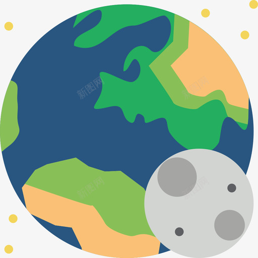 地球太空3平坦图标svg_新图网 https://ixintu.com 地球 太空3 平坦