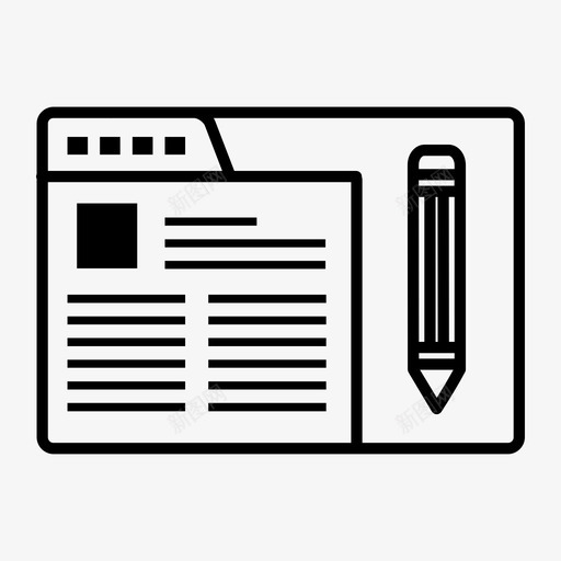 博客文章新闻图标svg_新图网 https://ixintu.com 博客 文章 新闻 网络