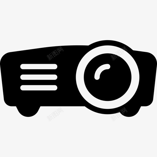 投影仪办公室10填充图标svg_新图网 https://ixintu.com 办公室10 填充 投影仪