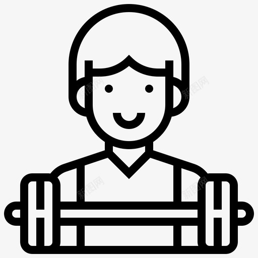 举重头像运动图标svg_新图网 https://ixintu.com 举重 头像 运动 运动化身1行 运动员