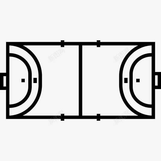 手球场运动场直线型图标svg_新图网 https://ixintu.com 手球场 直线型 运动场