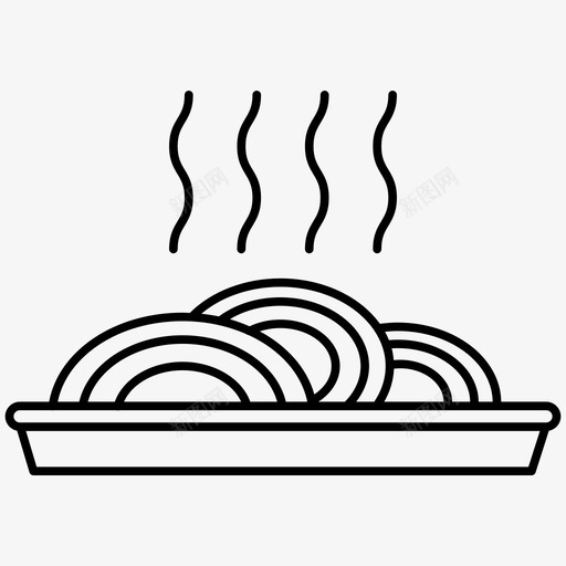 意大利面食物饭图标svg_新图网 https://ixintu.com 意大利面 面条 食物 食物轮廓图标 饭