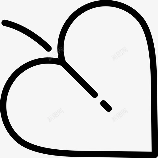 叶生态元素2线状图标svg_新图网 https://ixintu.com 叶 生态元素2 线状