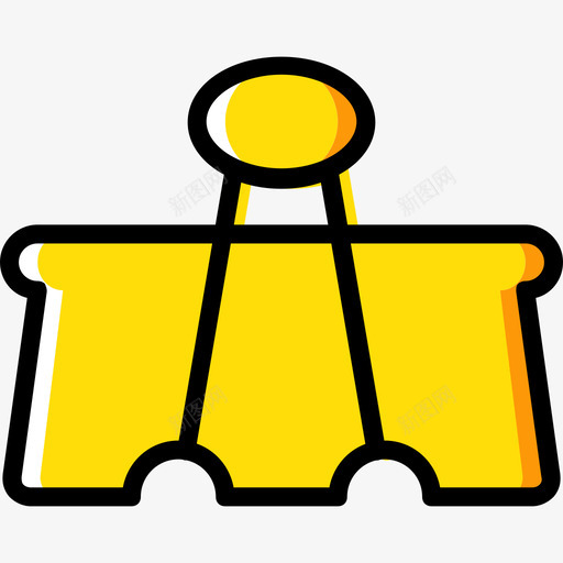 夹子office8黄色图标svg_新图网 https://ixintu.com office8 夹子 黄色