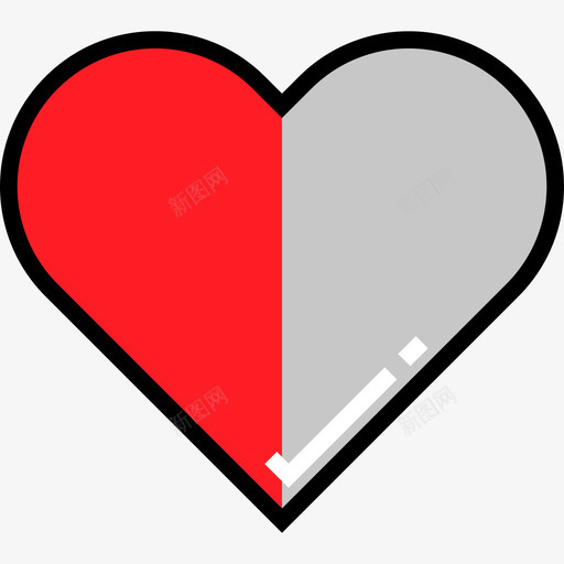 心脏评级和验证符号线颜色图标svg_新图网 https://ixintu.com 心脏 线颜色 评级和验证符号