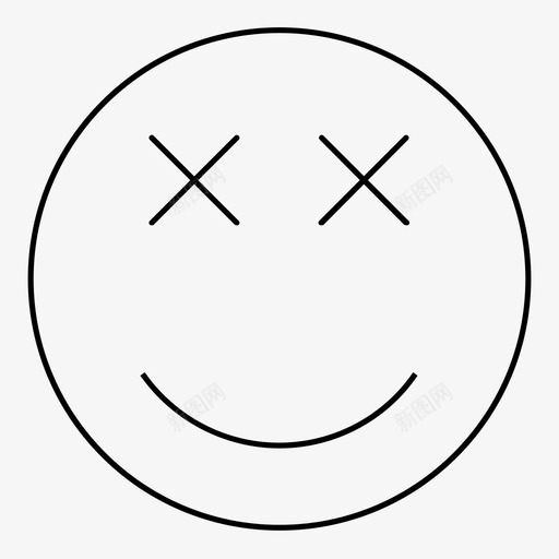 死脸表情微笑图标svg_新图网 https://ixintu.com 微笑 死脸 笑脸 表情